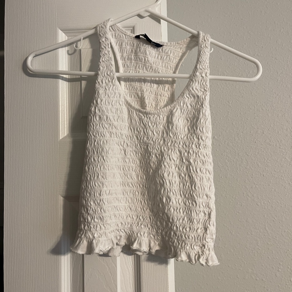 white tank top crop top